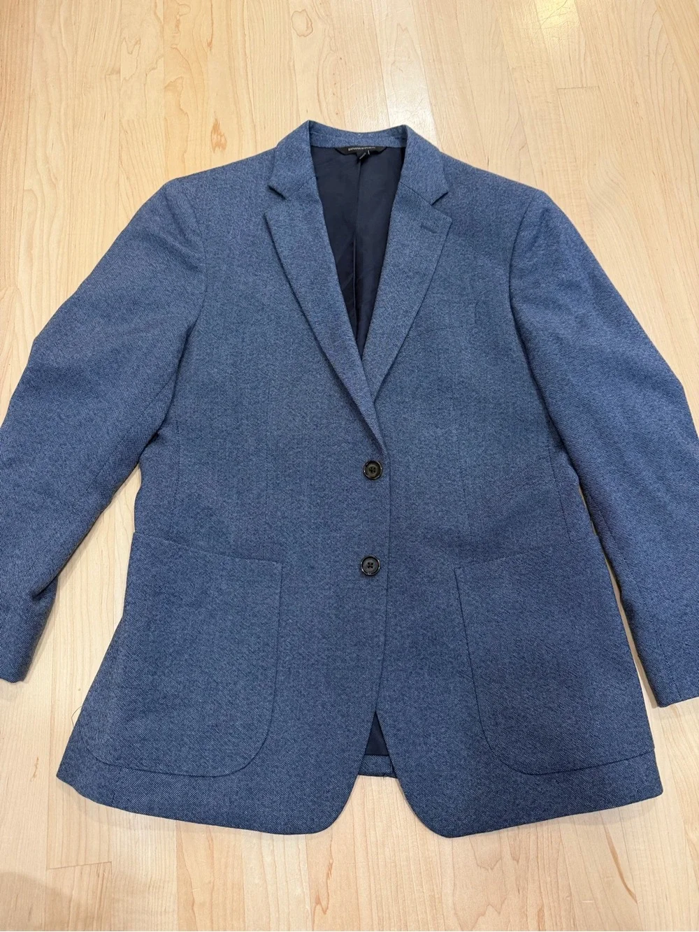 Banana Republic Heathered Navy Sport Coat